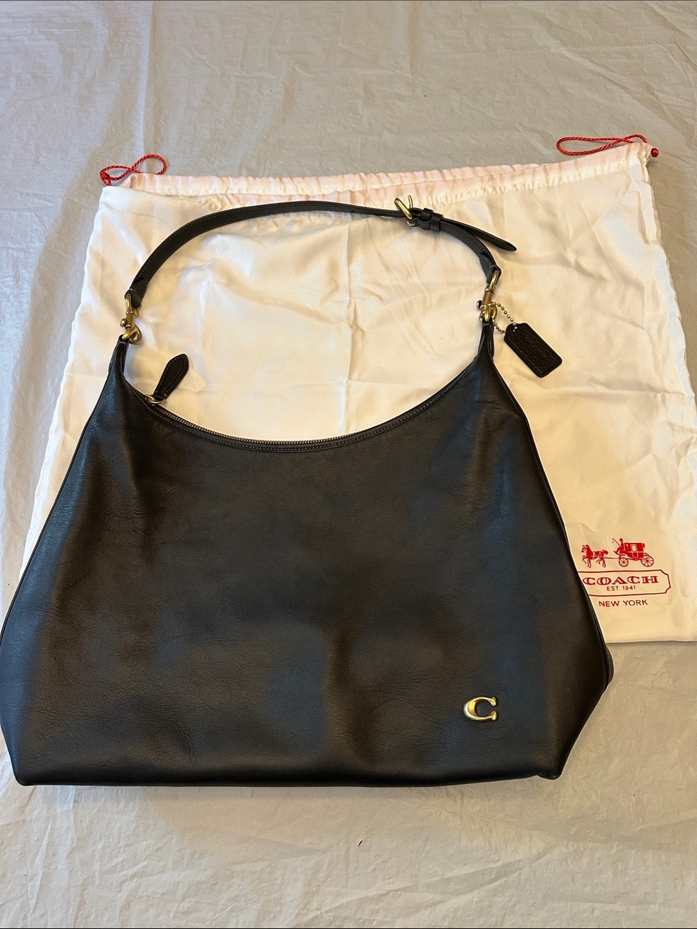 Coach Juliet Black Leather Shoulder Bag